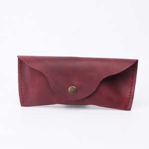 Soft Genuine Leather Glasses Cover Luxury Cowhide Spectacles Pouch <b>Slim</b> Handmade Travel Sunglasses Case Bag LGC-0048 - Product Image 2