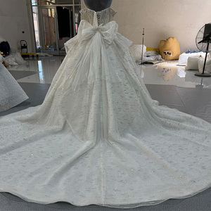 Vestido de Gala con Lentejuelas, Escote en V, Manga Larga, Encaje Asimétrico, Patrón de Perlas, Silueta en A, Cintura de Princesa, Cierre de Cremallera en la Espalda - Product Image 3