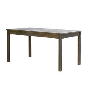Tavolo da Pranzo Rettangolare Caladesi per 6 Persone in Legno Stile Rustico Grigio Sbiancato per Uso Esterno - Product Image 3
