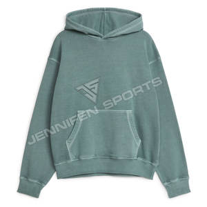 Sweat à capuche décontracté pour homme en coton 100% avec cordon de serrage, logo personnalisé, tissu polaire respirant et séchage rapide - Product Image 1