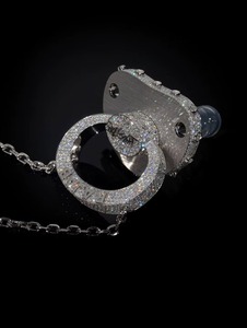 Cadena de Plata de Ley 925 con Diamantes de Imitación para Colgante de Chupete, para el Hijo Mayor, Estilo Hip Hop Rapper Bling - Product Image 4