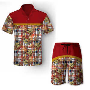 Custom Logo Eco-Friendly Knitted Polyester Cotton Regular Fit Men Summer Sublimation Printed O <b>Neck</b> <b>High</b> Street Set <b>T</b>-<b>Shirt</b> - Product Image 4