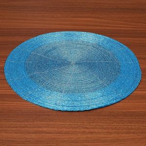 Mantel de Mesa de Boda de Diseño Personalizado, Lujoso, Nórdico, de Lino y PVC, Tejido, Bordado con Cuentas, Hecho a Mano, Ecológico, Reutilizable, de Grado Alimenticio - Product Image 3