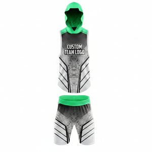 7v7 Uniform Crew Neck <b>Athletic</b> Shirt Supplier Custom 7v7 Uniform Full Print Jersey Factory 7v7 Uniform Elastic Waist Shorts - Product Image 4