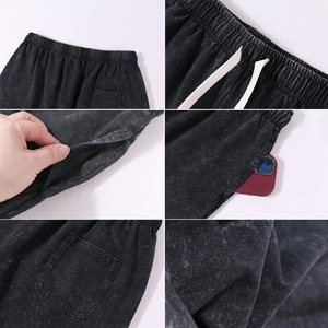 Shorts Bermuda Cargo pour Homme en Molleton Français 100% Polyester Lavé, Imprimé, Respirant, Taille Élastique avec Cordon de Serrage, Décontracté, Sportif, Été - Product Image 4