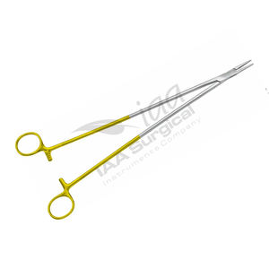 Portaagujas, Tijeras con Punta Recta Dentada, Hechas a Mano, de Acero Inoxidable, Instrumento Quirúrgico Manual de Alta Calidad - Product Image 2