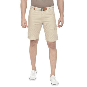 Shorts de cintura media con cierre de botones, estilo casual Bermuda, shorts de lona 100% algodón - Product Image 5