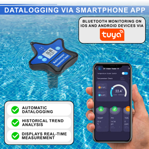 เครื่องวัดคุณภาพน้ำไฮโดรโปนิกส์ Tuya WiFi 9 in 1 วัดค่า pH EC CF TDS ความเค็ม ORP ความแม่นยำสูง สำหรับวิเคราะห์น้ำ OEM - Product Image 6