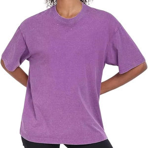 Women's Washed Vintage Oversized T-Shirt Baggy Workout <b>Tops</b> Short Sleeve 100% Cotton Eco-Friendly Quick Dry Streetwear Boyfriend - Product Image 1