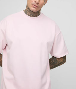 Conjunto de camiseta y pantalones cortos de algodón rosa para hombre, con cuello redondo, informal, para verano, con estampado de letras y logotipo en la parte delantera, de tela tejida. - Product Image 6