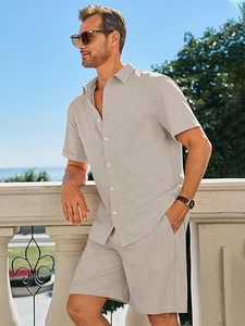 Men Summer <b>Knitted</b> Embroidered 100% Cotton Quick Dry Short Sleeve Custom Logo Joggers Suits <b>Set</b> Shirt and Short <b>Set</b> - Product Image 3