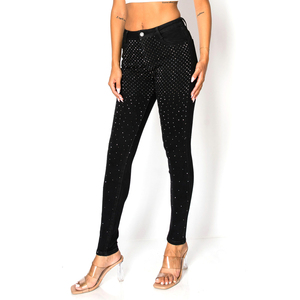 Ladies Slim Fit Stretch Denim Pants Plus Size Jeans Branded Woven Dark Colored Ripped Women's Breathable Girlfriend Jeans Pants - Product Image 3