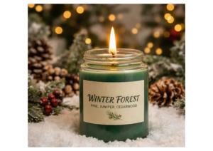 Vela Aromática Ecológica Clásica de Soja y Parafina con Aroma a Bosque Invernal, Hecha a Mano, Aroma Relajante, Decoración Navideña para el Hogar y Fiestas - Product Image 2