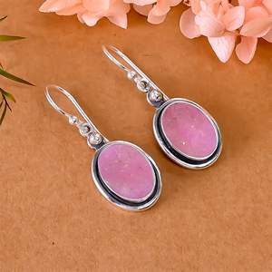 Natural Pink Titanium Agate Drusy 925 Sterling <b>Silver</b> <b>Earring</b> Gemstone Jewelry Unique <b>Earring</b> Handmade Boho Jewelry - Product Image 2