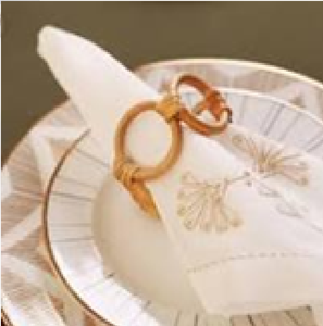 Porte-serviettes élégants en bambou, style anneau, pour sublimer votre décoration de fête, disponibles à prix de gros. - Product Image 1