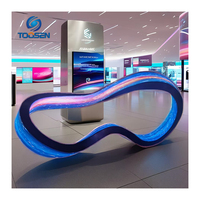 Écran LED flexible P2.5 7680Hz 6000cd, module LED incurvé et pliable, affichage LED incurvé pour mur, pilier, colonne, publicité circulaire