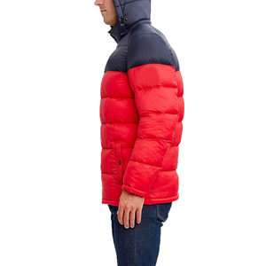 2024 OEM New Unique Design Unisex Bomber Puffer <b>Jacket</b> Stand Collar Front Logo Patchwork <b>Waterproof</b> <b>Winter</b> Fashion - Product Image 3
