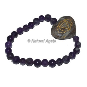 Compre la pulsera de chakras ovalada grabada con 7 piedras de chakra, de las más valoradas. - Product Image 2