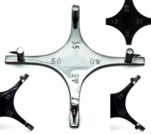 Dental Orthodontic Boone Gauge Stainless Steel <b>Bracket</b> Positioning Tool 3 Jaw Positions <b>Silver</b> Manual Instrument Class Ergonomic - Product Image 3