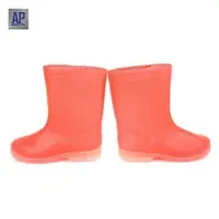 รองเท้าบูทกันฝน AP สำหรับเด็ก ทำจาก PVC กันน้ำ กันลื่น นุ่ม ทนทาน น่ารัก มีหลายขนาด สีแดง - Product Image 3