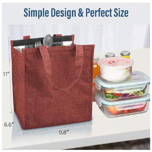 Sac isotherme pour le déjeuner, sac de transport pour aliments avec poches utilitaires pour le bureau, le travail, l'école et les sorties en plein air - Product Image 4