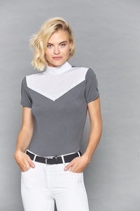 Camisa de espectáculo de malla de rendimiento transpirable de fábrica directa, camisa de espectáculo para mujer, productos de Carreras de Caballos ingleses ecuestres de la India - Product Image 4