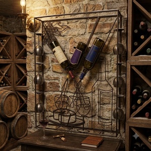Moderno Estante para Botellas de Vino de Hierro Forjado, Ajustable, Decorativo, para Mesa o Bar en Casa, con Capacidad para 20-29 Botellas - Product Image 3