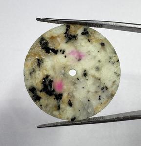 Natural Black & <b>White</b> Marble 30mm 1mm Round Handmade Customizable Size/Thickness/Hole Gemstone <b>Watch</b> Dial Face a K Gems - Product Image 2