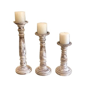 Candelabro de Madera Tallada para Exhibición de Velas en Mesa, Centro de Mesa para Comedor, Decoración del Hogar, Arreglo Interior y Ambiente - Product Image 1