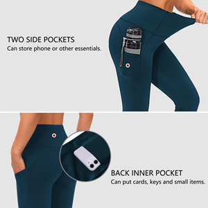 High Waist Solid Color <b>Leggings</b> Women Full Length Stretch Breathable Yoga Pants Sporty Activewear Seamless Knitted Fit - Product Image 5