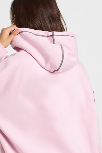 Ensemble sweat à capuche et pantalon large pour femme, avec passepoil contrastant, style décontracté streetwear, deux pièces, vente en gros - Product Image 5