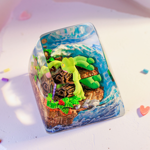 Teclas Artesanales Bosque Místico, Teclas Artesanales Personalizadas, Teclas Anime Lindas, Teclas Verdes, Juego de Teclas, Teclas de Madera - Product Image 5