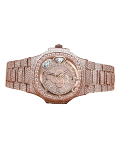 Reloj de Lujo Personalizado con Moissanita para Hombre, Reloj de Pulsera de Cuarzo de Acero Inoxidable con Diamantes - Product Image 1