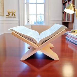 Soporte de libro compacto de dos piezas Rehal de madera hecho a mano para oración diaria y lectura sagrada Diseño ligero amigable para viajes - Product Image 6