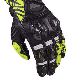 Gants de moto personnalisés avec logo, en cuir véritable, à doigts entiers, compatibles écran tactile, unisexes, durables et écologiques - Product Image 4