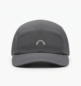 Casquette de course sportive personnalisée respirante unisexe grise avec impression par transfert thermique 58-60CM pour l'entraînement en extérieur printemps-été - Product Image 1