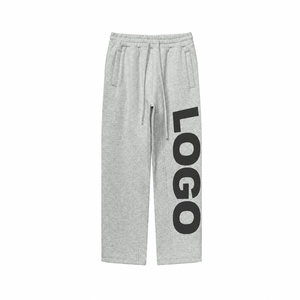 Custom Green <b>Men's</b> Heavy Weight Eco-Friendly Embroidered <b>Fleece</b> Straight Leg Sweatpants Drawstring Waist Relaxed <b>Lounge</b> <b>Pants</b> - Product Image 6
