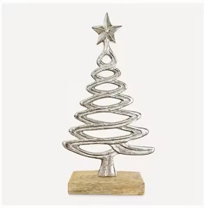 Modern Metal <b>Christmas</b> <b>Tree</b> Ornament Elegant Festive Decor for Winter Home Collection - Product Image 1