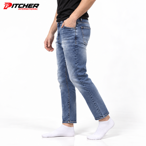 Jeans Streetwear Homme Taille Basse en Denim Brut Coupe Ample avec Logo Personnalisé Collection Marque Privée – Vente en Gros - Product Image 3