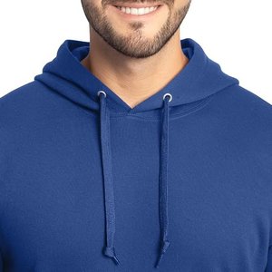 Unisex <b>Navy</b> Blue Hooded <b>Sweatshirt</b> Oversized Fit Cotton Fleece Casual Pullover with Front Pocket Autumn Wear - Product Image 3
