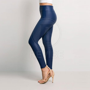 Legging en cuir pour femmes, taille mi-haute, décontracté, respirant, toucher doux, pour usage quotidien - Product Image 4