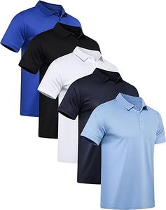Men's Short Sleeve Polo <b>Shirt</b> Solid Color Knitted Regular Fit Casual Wear Quick Dry <b>100</b>% <b>Polyester</b> - Product Image 1