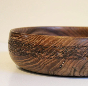 Tazón de madera de acacia natural hecho a mano, fiambrera desechable ecológica, entrega rápida, diseño de granja rústico para fiestas, cenas - Product Image 1