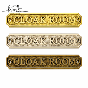 Vintage Brass Smoking Area <b>Door</b> Sign Antique Style Wall Plaque Decorative Public Space Name <b>Plate</b> Retro Brass Notice Sign - Product Image 2