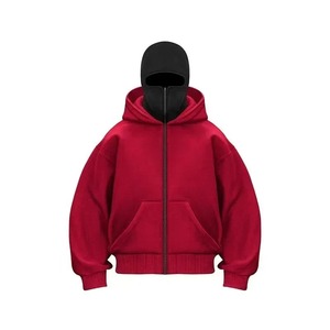 Pasamontañas para hombre y mujer, novedad de primavera, otoño e invierno, sudadera con doble capucha, máscara con capucha para hombre, chaqueta con cremallera - Product Image 2