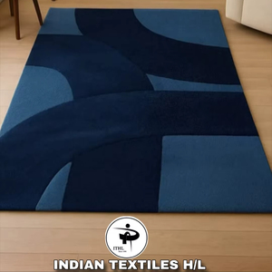 Alfombra Hecha a Mano en India de Alta Calidad, Alfombra Moderna Grande para Interiores, Alfombra 100% Hecha a Mano de Lana, TEXTILES INDIOSES H/L - Product Image 1