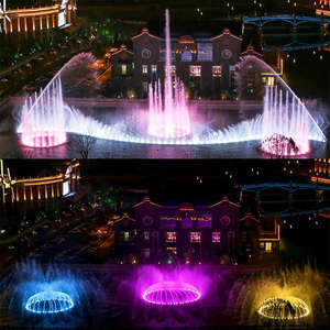 Fuente de Agua Musical para Exteriores Horticlub con Espectáculo de Luces LED, Sistema de Fuente Multimedia Grande de Acero Inoxidable para Jardín Moderno - Product Image 3