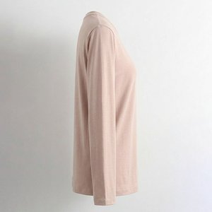 Novedades: Camiseta de Manga Larga con Cuello en V para Mujer, Tallas Grandes, con Logotipo Personalizado, 95% Modal, 5% Elastano, Transpirable, Informal, Ligera y Básica - Product Image 5