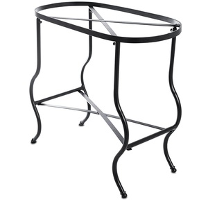 Multi-Purpose Stainless Steel Beverage Tub with Metal <b>Stand</b> & Bottom Tray Wholesale Oval <b>Drink</b> Holder with Wooden Grip Handles - Product Image 5