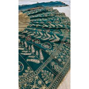 Lehenga Choli de poliéster para fiesta con bordado de hilo y lentejuelas - Product Image 4